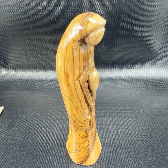Vintage Hand Carved Wood Madonna Virgin Mary Figurine Folk Art Hand Made Figure - Picture 9 of 13